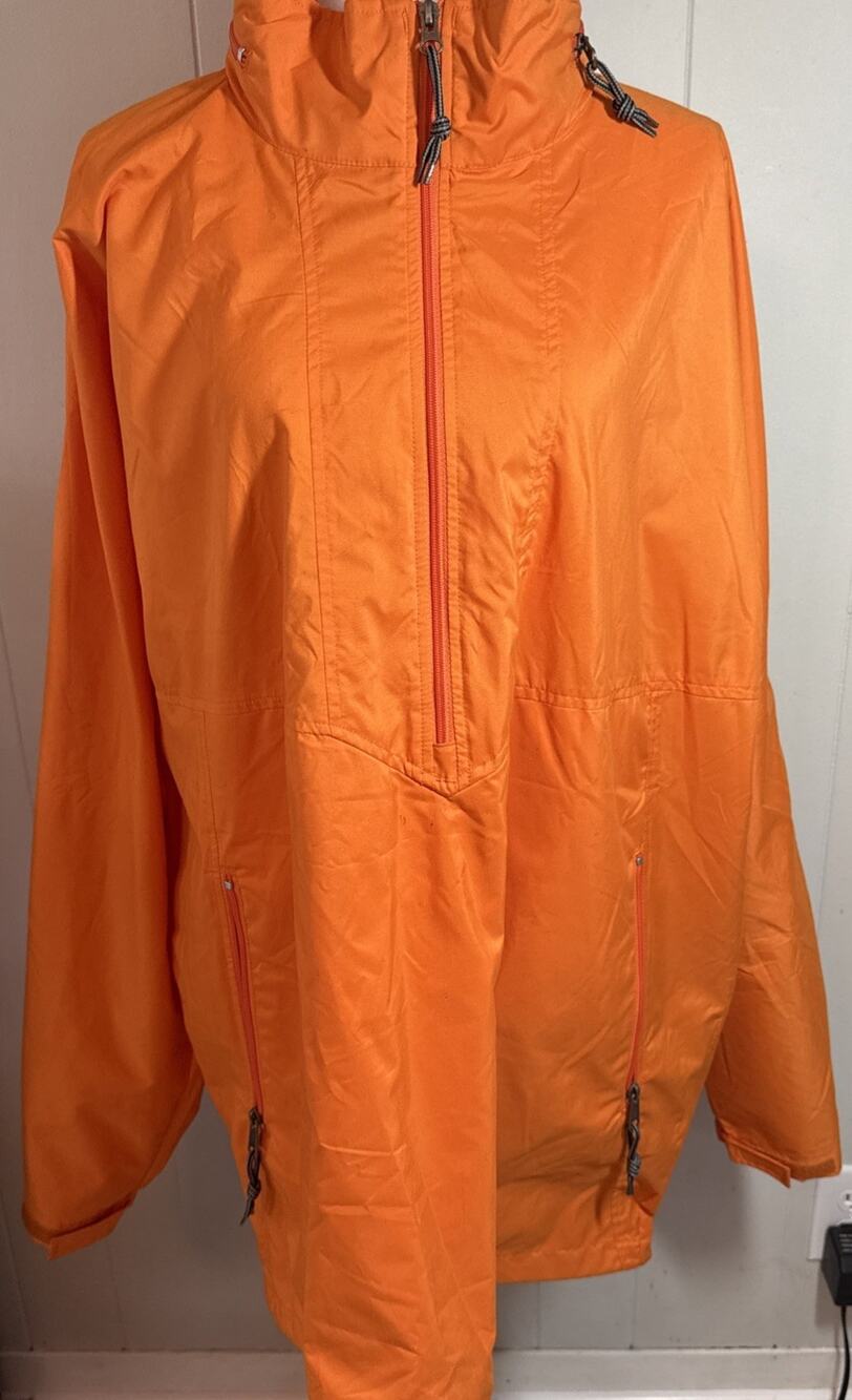 Eastern Mountain Sports Mens 2XL Rain/windbreaker jacket Orange Vintage LL